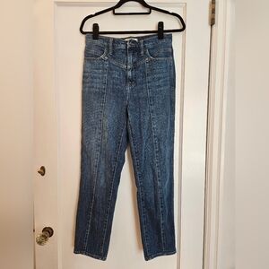 Madewell Classic Straight Jean Seamed Edition High Rise Premium Denim Size 27